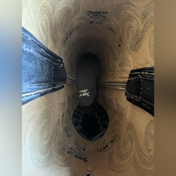 NWT Tony Lama western boots, black/tan, size 7.5 - Picture 7 of 11